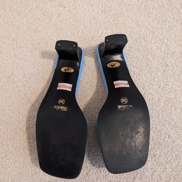 Shaded blue sequin heeled sandals - Picture 5 of 5